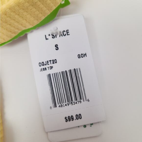 L*Space Jess Bikini Top in Yellow/Orange Size Small NWT - Picture 3 of 4